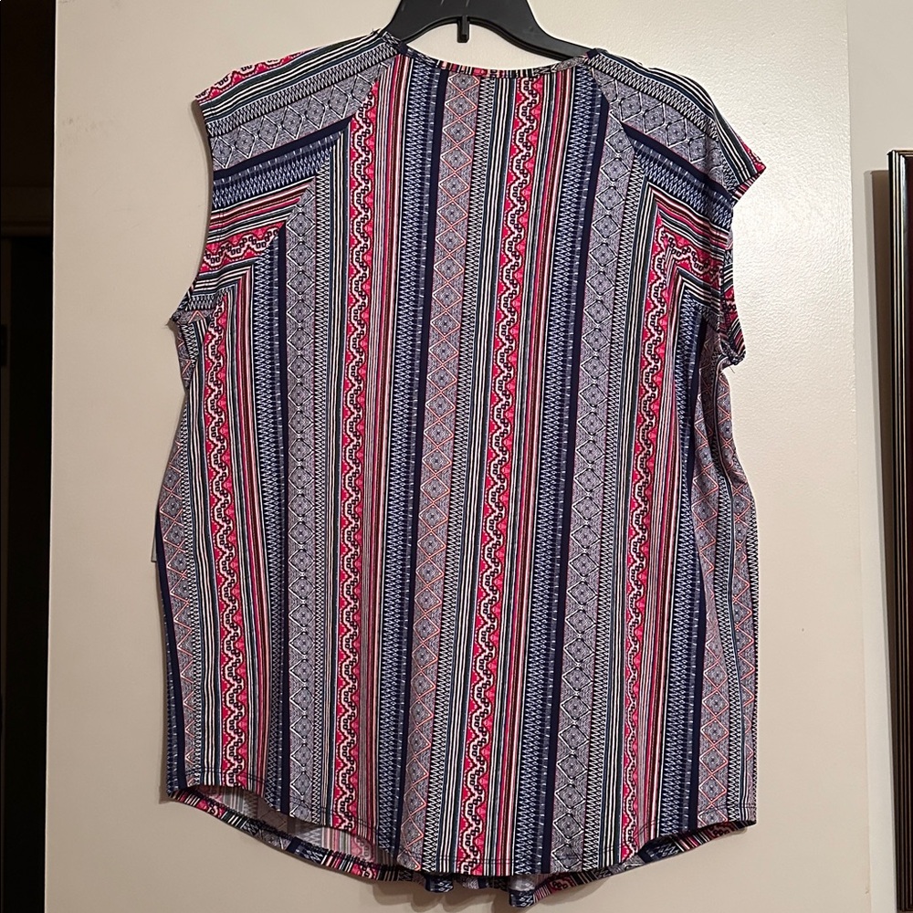 Colorful Striped Sleeveless Top